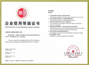 喜讯 | 兴能电力荣获中电联 “全国电力行业AAA级信用企业”